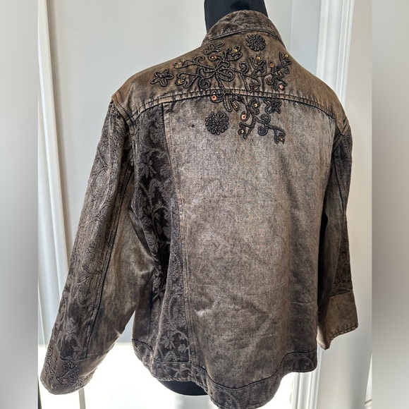 ✨VTG✨Coldwater Creek Women's Brown &
Orange Jacket Embroidered & Sequins Size PL - Picture 8 of 11